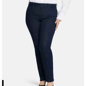 NYDJ Marilyn Straight Dark Wash Denim Jeans Womens Size 22W Classic